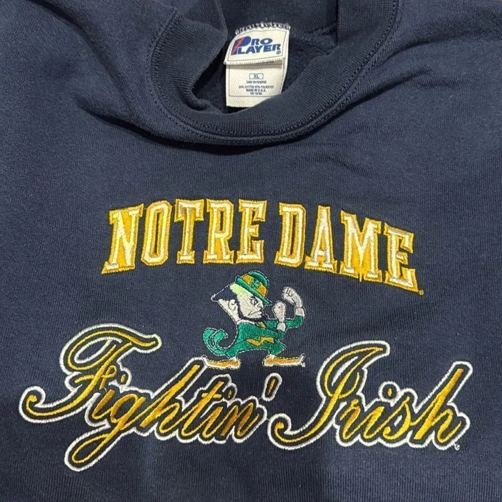 Vintage University Notre Dame Fightin' Irish Crewneck Sweatshirt Mens XL